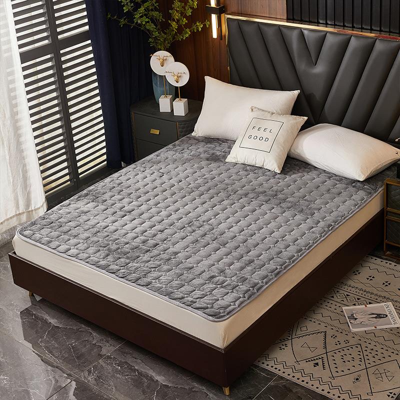 法兰绒床垫软垫家用榻榻米褥垫学生宿舍可折叠地铺睡垫珊瑚绒褥子