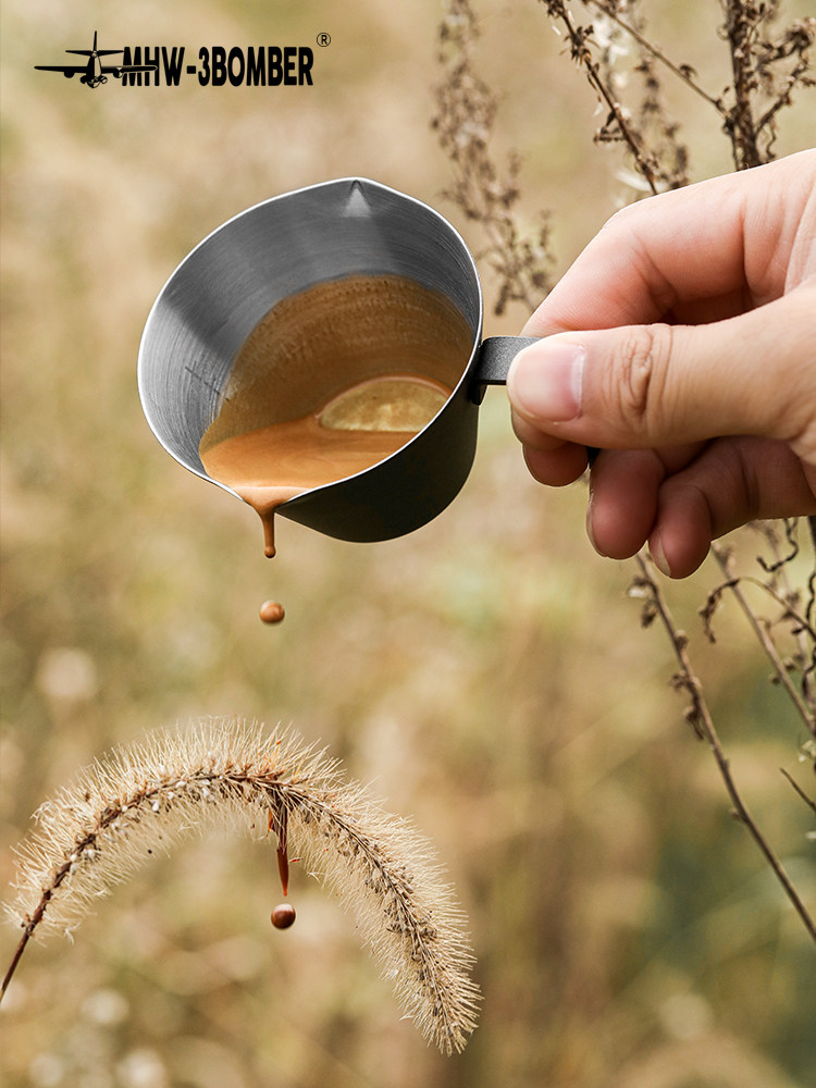 轰炸机Mhw浓缩咖啡量杯泽天小量杯意大利秤杯100毫升不锈钢