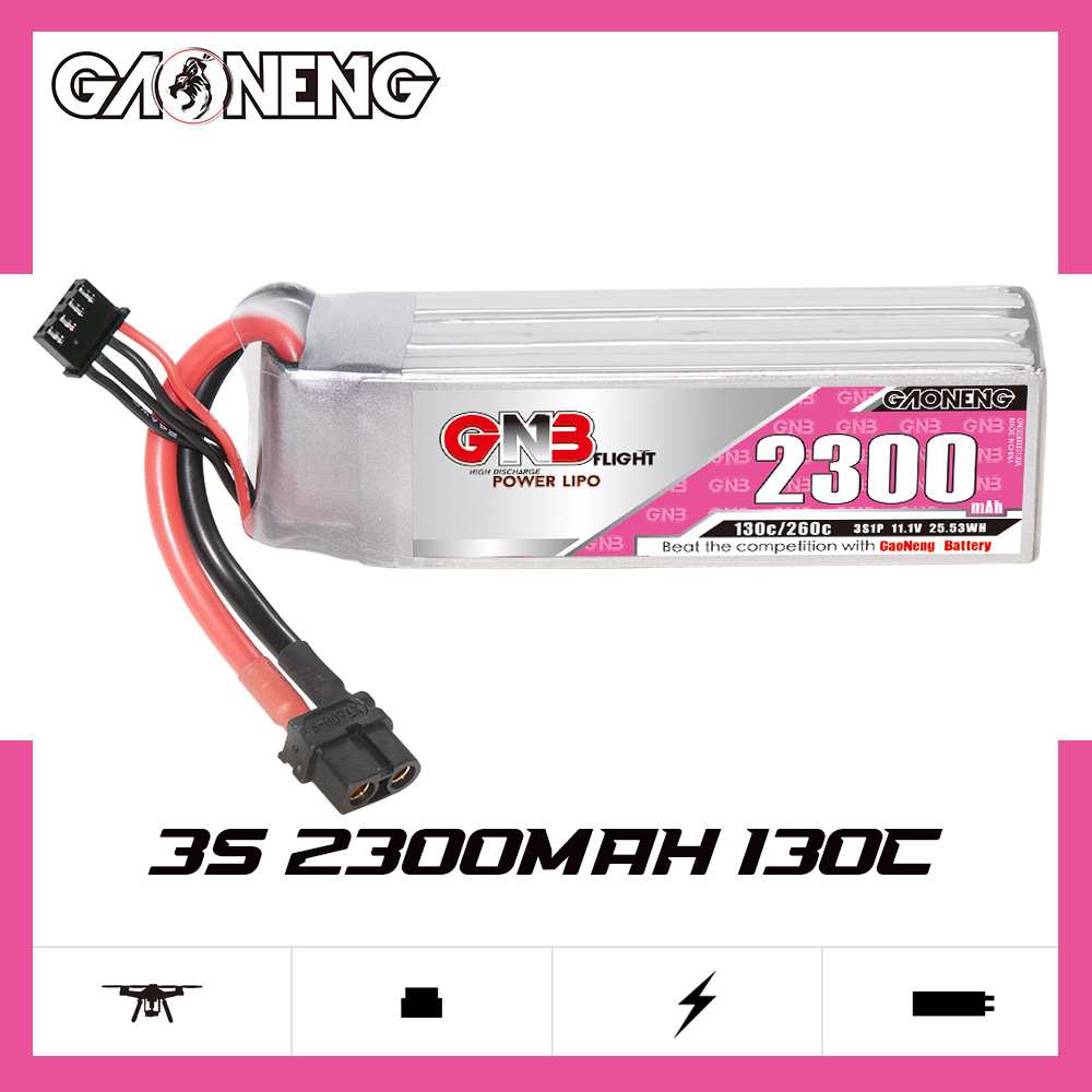 GNB高能2300mAh 3S 11.1V 130C四轴穿越机航模FPV遥控飞机锂电池