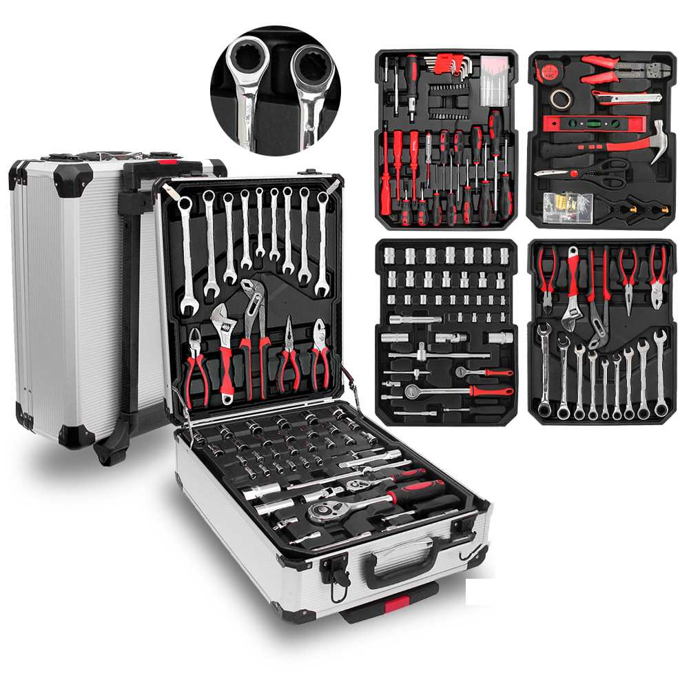 187件棘轮扳手套装，带高级行李箱