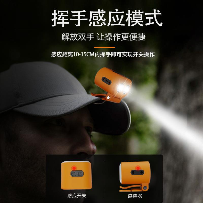 LAN EAGLE岚鹰迷你露营灯帽夹灯感应灯超亮夹帽头灯夜钓灯帽檐灯