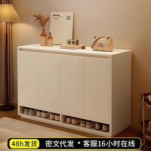 实木鞋柜家用大容量多层超大收纳柜子一体靠墙入户门外鞋架玄关柜