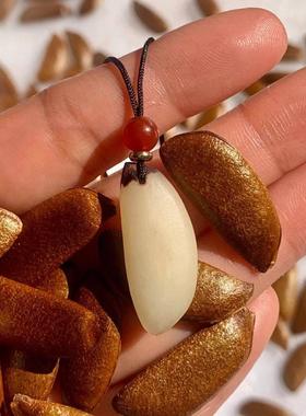 柿子核原籽柿子核文玩挂饰油柿原核天然玉品饰品手串吊坠原生态