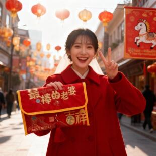 真棒的老婆红包2026豪华马年新款折叠式红包立式棒压岁钱新年红