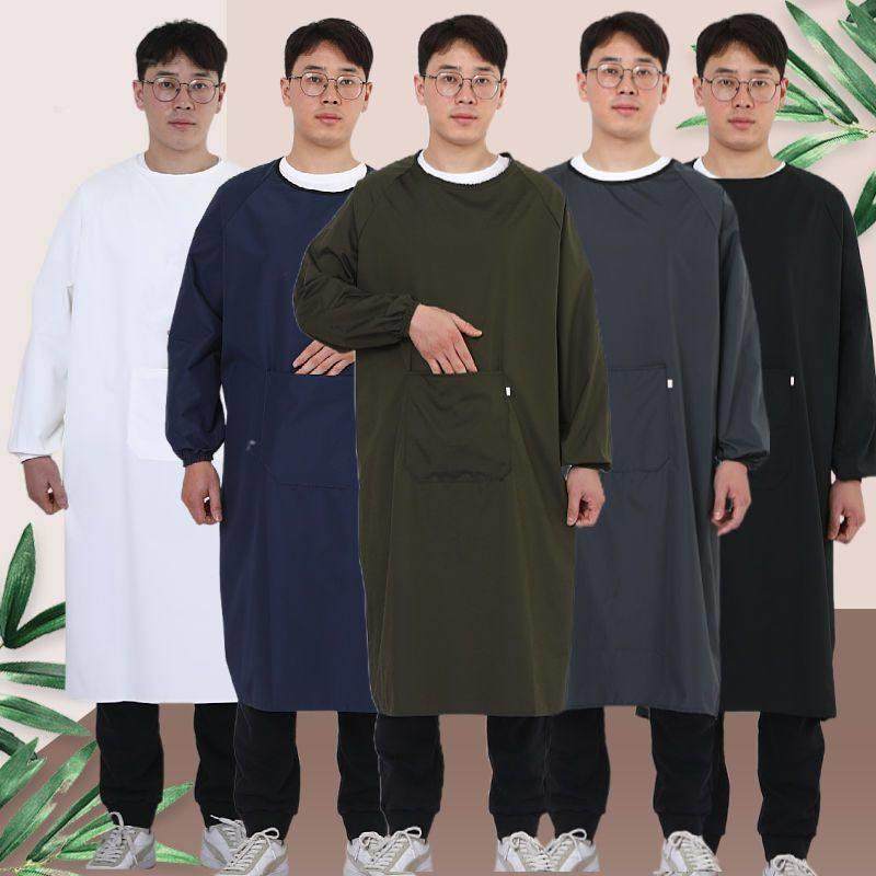 男式工作服罩衣防水防油长款长袖围裙罩衣成人男女工居家反穿衣韩,男装,工装制服,淘宝优惠券,粉丝福利购,淘宝优惠卷