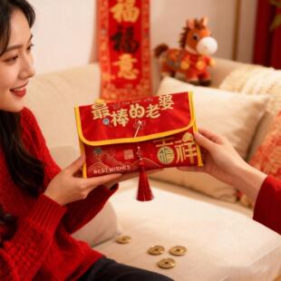 真棒的老婆红包2026豪华马年新款折叠式红包立式棒压岁钱新年红