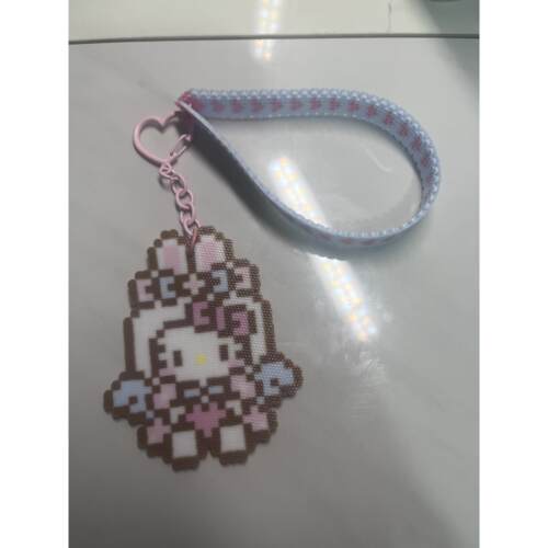 HelloKitty拼豆挂件带挂绳Hello拼豆钥匙扣