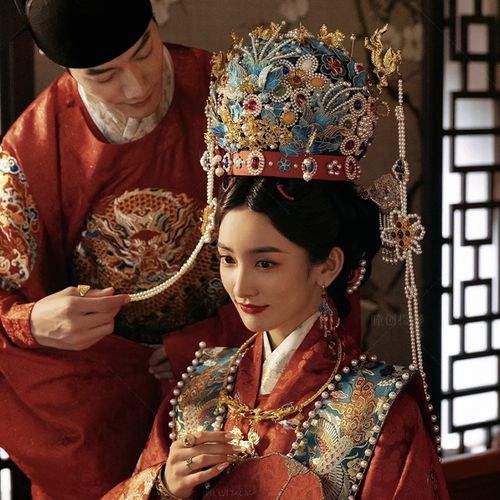 成品定制 六龙三凤冠 汉服礼冠 明制凤冠 宋冠凤冠霞帔燕居冠