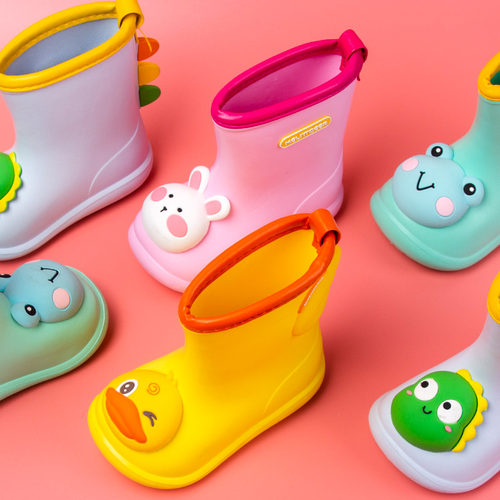 儿童雨靴女小童防滑女童男童轻便防水雨衣套装婴幼儿加绒宝宝雨鞋