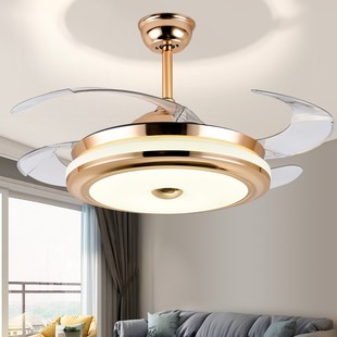 隐形风扇灯大风力吊扇灯现代简约卧室客厅餐厅电风扇吊灯家用变频