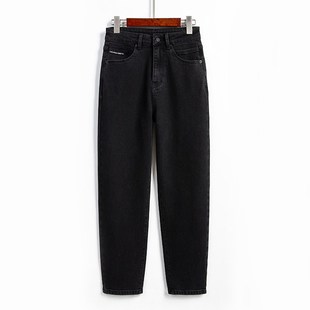 子 高腰显瘦休闲老爹萝卜长裤 梨形身材哈伦牛仔裤 女宽松2025年新款