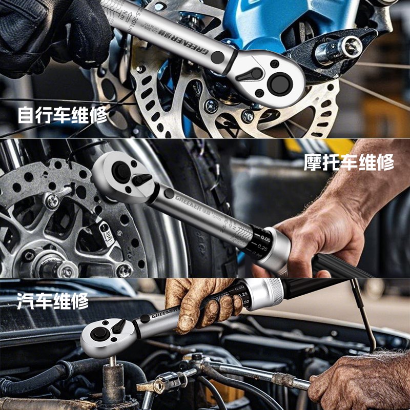 绿林扭力扳手套装高精度扭矩螺丝刀公斤公路自行车火花塞汽修扳手
