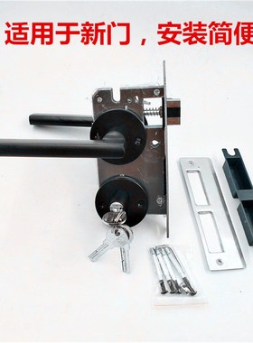 黑色门锁室内卧室静音房门锁美式分体锁实木门把手家用通用型锁具
