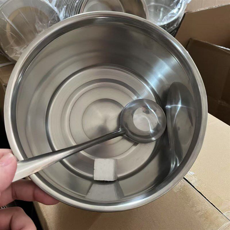 不锈钢味盅带盖圆形猪油盆商用厨房调味罐打蛋盆酒店用品带开口盖