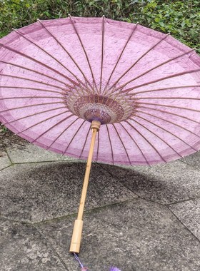 中典油纸伞古法手工浸染黄绿色中国传统色古风晴雨两用非遗油纸伞