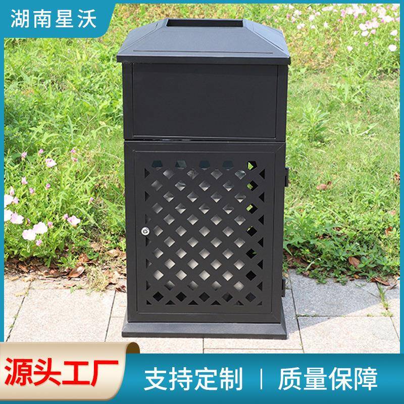 户外铸铝垃圾桶欧式花园庭院别墅大号果皮箱铝板垃圾筒