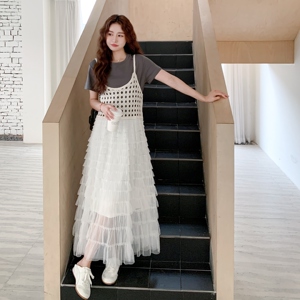 2025【现货夏款】新货两件套连衣裙201-Q122-P135-控198,矮妇女穿衣搭配夏图片