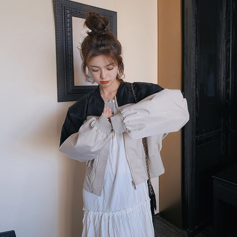【现货春款】新货撞色棒球服201-3018-P130-控188,女装短外套,浙宝201