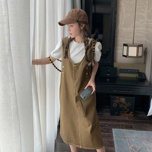 【现货春款】新款工装背带连衣裙201-3041-P115-控168图片