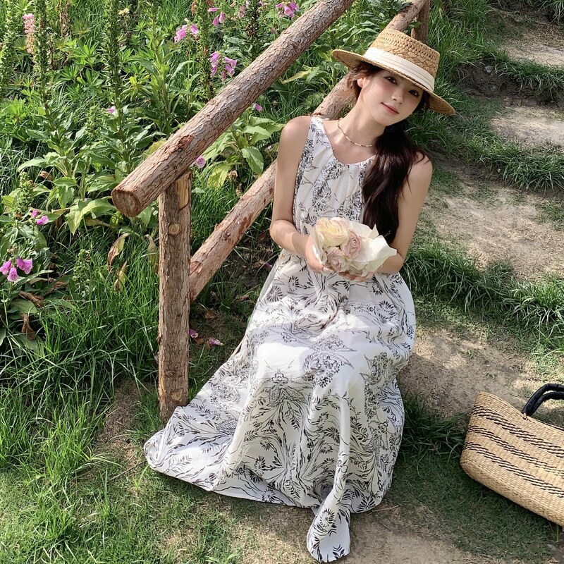 2025【现货夏款】新货碎花吊带裙201-Q077-P125-控188,女装连衣裙,浙宝201
