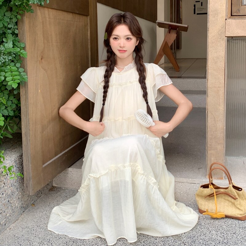 2025【现货夏款】新货飞飞袖仙女连衣裙201-Q075-P125-控188,女装连衣裙,浙宝201