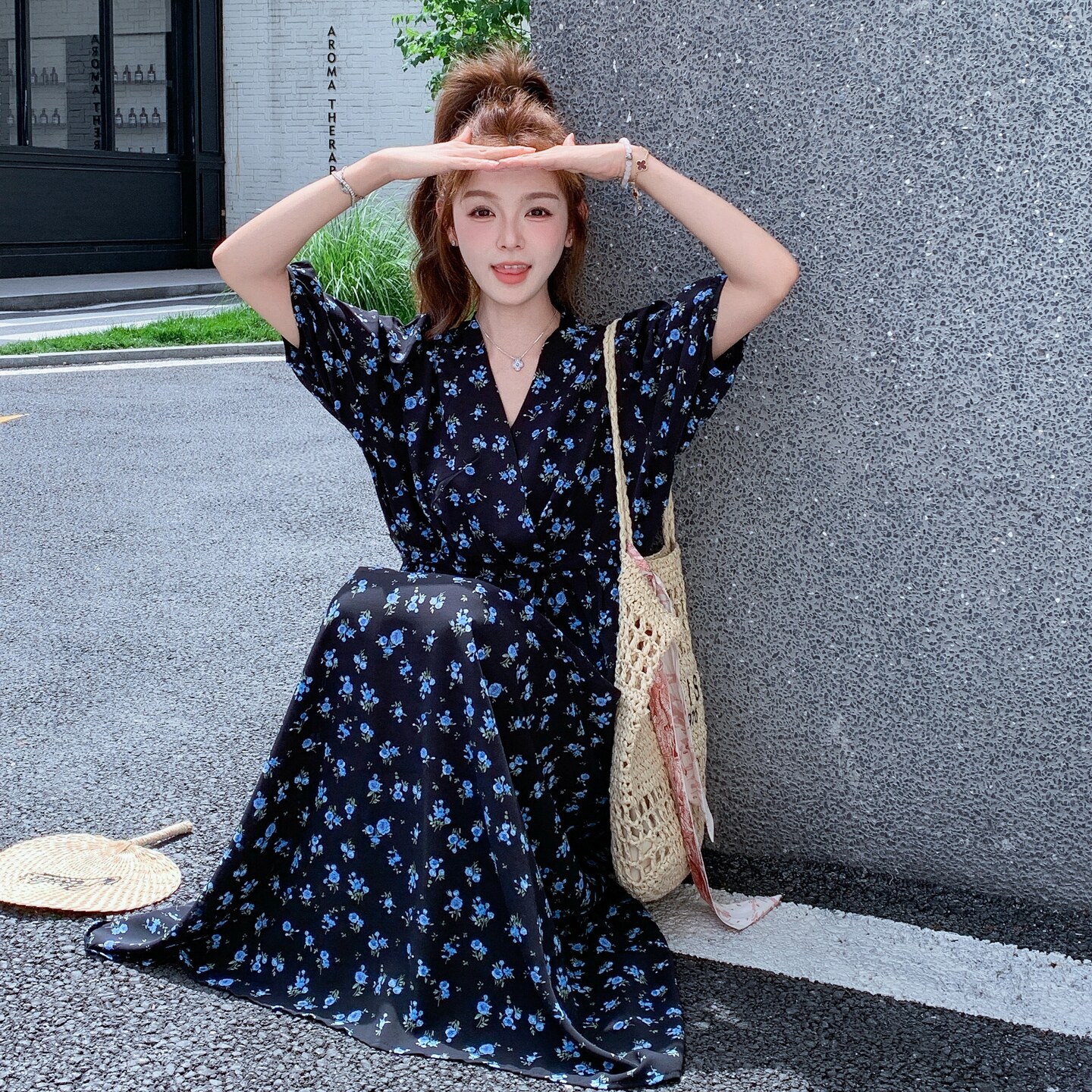 2025【现货夏款】新货碎花连衣裙201-Q080-P125-控188,女装连衣裙,浙宝201