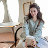 2026【现货春款】新货蓝色小香风短外套201-Q351-P155-控248，女装短外套，浙宝201