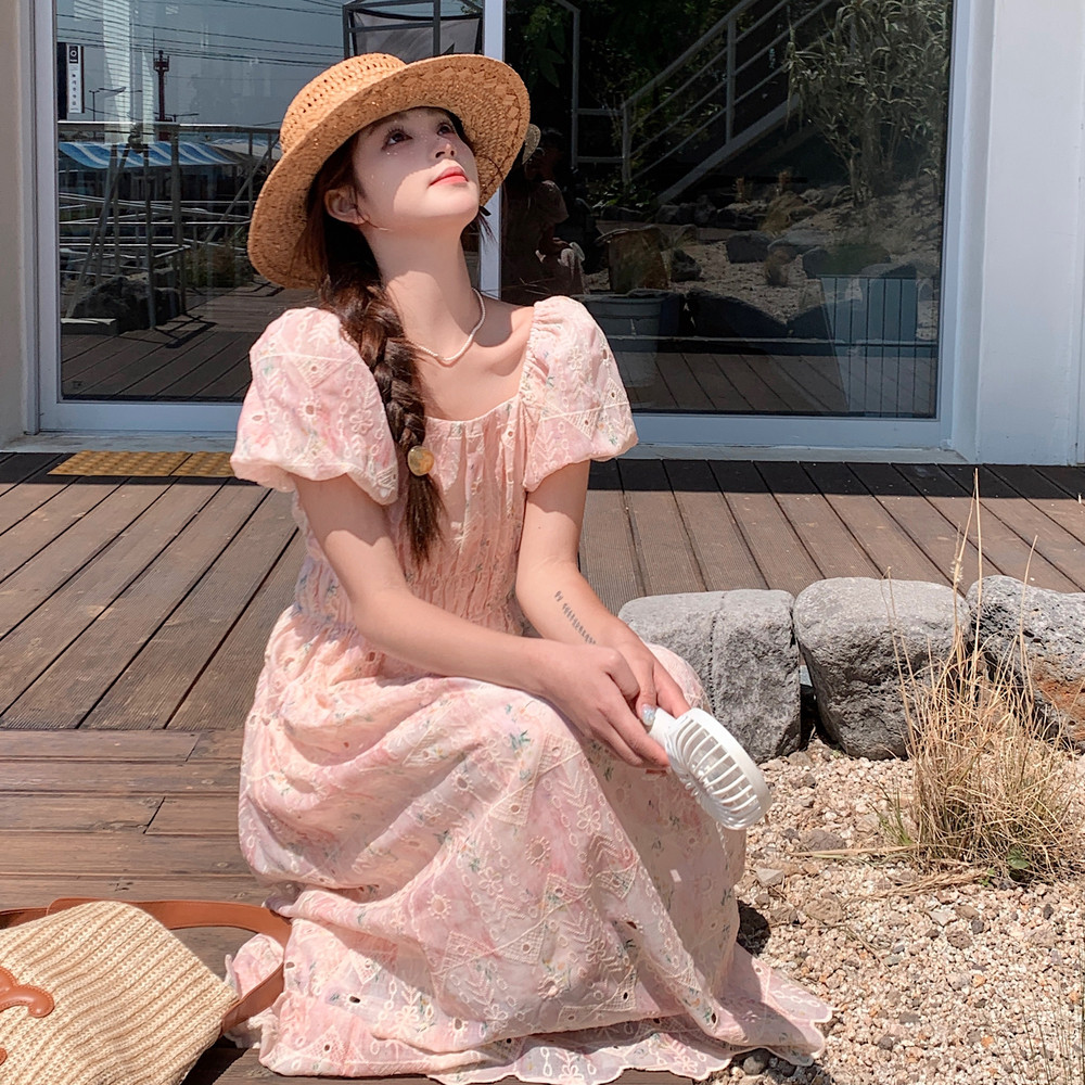 2025【现货夏款】新货法式连衣裙碎花201-Q059-P135-控198,女装连衣裙,浙宝201