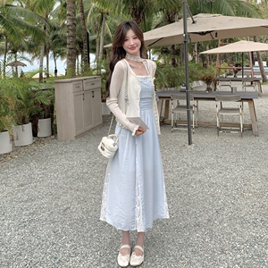 2025【现货夏款】新货吊带连衣裙两件套201-Q037-P125-控188图片