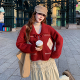 2026【现货春款】新货红翻领系带针织衫201-Q272-P115-控188，女装针织衫/毛衣，浙宝201