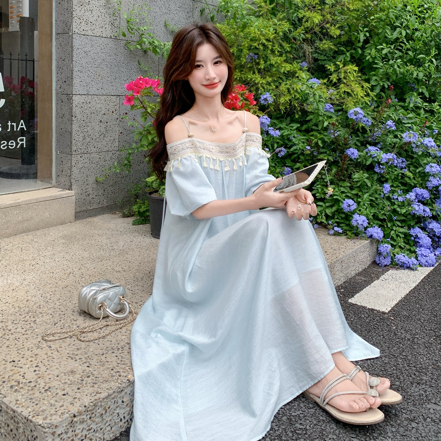 2025【现货夏款】新货蕾丝吊带连衣裙201-Q108-P135-控198,女装连衣裙,浙宝201