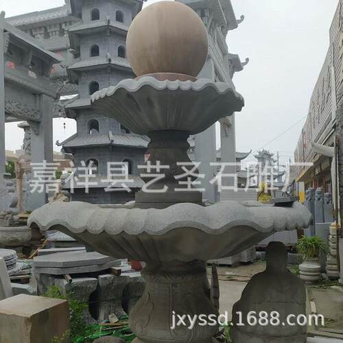 花岗岩石雕泉庭大院喷别863墅流水石头泉来图制作各式理石喷喷泉