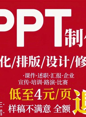 ppt代制作帮做ippt课件美化修改排版演讲竞选介绍简历设计服务接