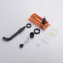 台盆水龙头花洒套装 黑色隐藏冷热嵌入式 黄铜洗脸盆普通暗装 入墙式