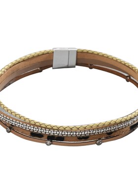 2024新款美式复古风情侣手环小众镶锆石女士多层手链个性百搭手饰