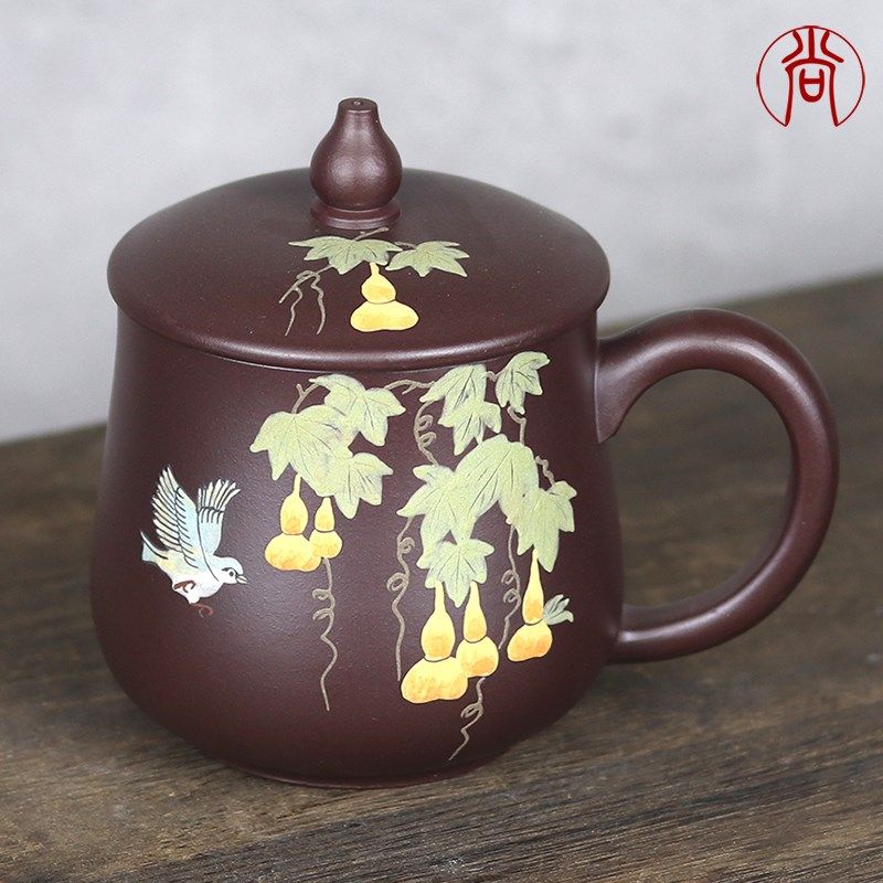 宜兴手工紫砂杯中式泡茶杯带盖杯男士女士水杯高档办公杯陶瓷杯子,餐饮具,茶杯,淘宝优惠券,粉丝福利购,淘宝优惠卷