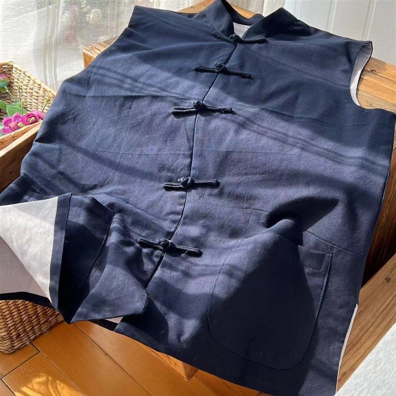 刘大姐家 老粗布唐装马甲男春秋中式坎肩中国风马褂马夹外套背心,男装,常规马甲,淘宝优惠券,粉丝福利购,淘宝优惠卷