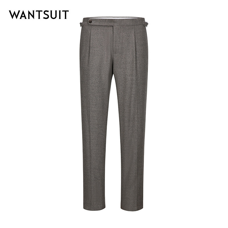 WANTSUIT男士深灰色商务休闲西裤下装直筒正装舒适轻奢老钱正品,男装,西裤,淘宝优惠券,粉丝福利购,淘宝优惠卷