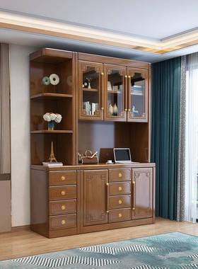 新中式?全实木餐边柜靠墙一体柜代简约用客厅现80175实家木间厅柜