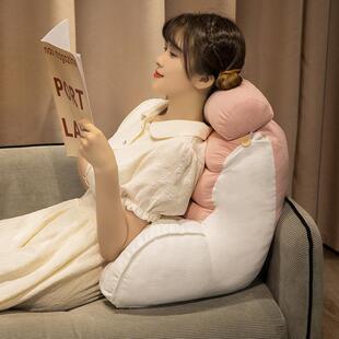 芯灯绒大靠垫宿舍床头软包看书手PWS机护腰玩枕沙发靠大靠背抱枕