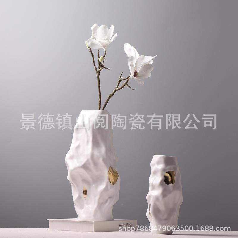 式餐手桌摆装饰品欧式花UMV瓶件工陶瓷客厅插花样板间电视柜美摆
