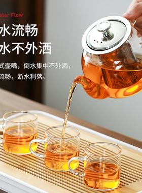 000089煮茶壶玻高璃耐长嘴过滤泡壶茶单壶电陶炉专用烧水壶器茶具