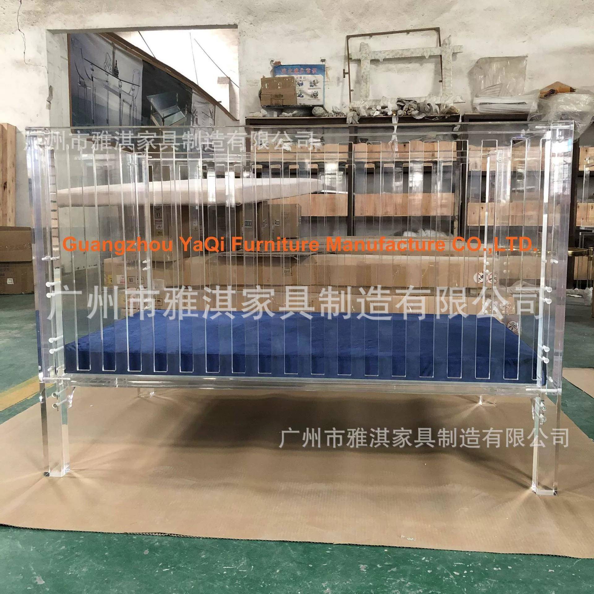 厂家直销婴亚克婴儿床新生力儿B床水晶儿童YQ-CB008床透明儿床高B