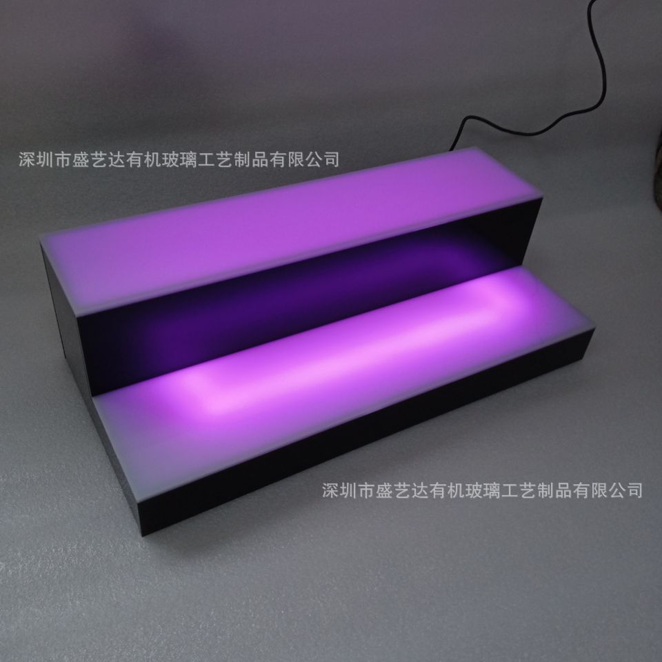 亚克力2层LED变色洒架展示台