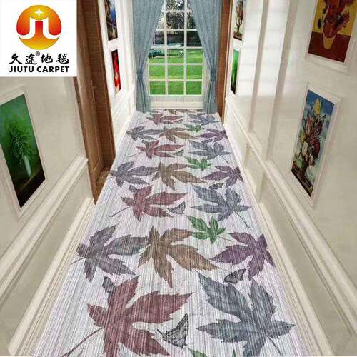 家用商用水晶绒材铺地垫廊过道地毯水晶绒印走花DOH卷现货满零售