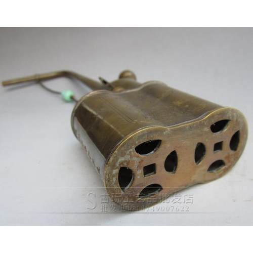 古玩项铜杂收藏铜水烟铜烟YX-H-202斗器大号福字烟斗水袋烟袋