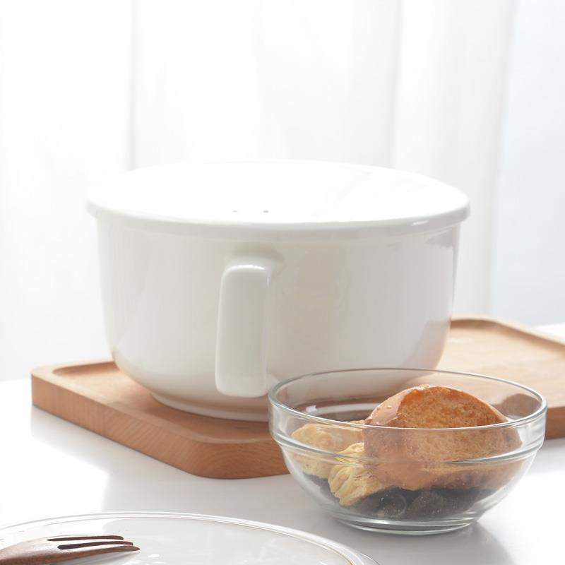 餐具柄带把碗瓷碗带盖家zhang566用泡骨面碗单防烫手碗陶瓷单柄碗