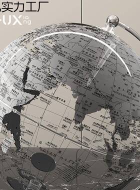 地球仪摆件QLV客厅玄关书房办公约室奢桌面现代简轻柜家居装饰酒