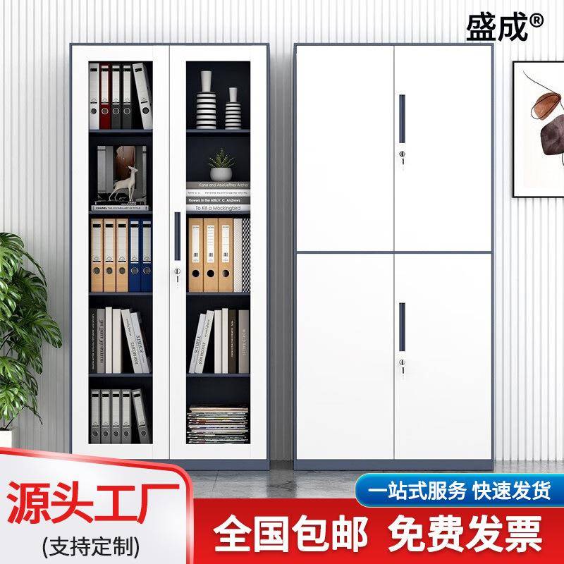 办财公文件柜铁皮柜薄边档储锁案SC-0-515资料柜务凭证柜带物柜子