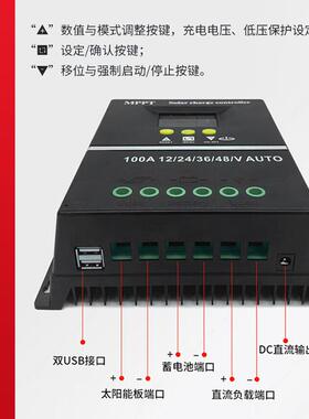 现货NYN00A8A60A1自动识12V别24V36V48VM0PPT太阳能充电控制器